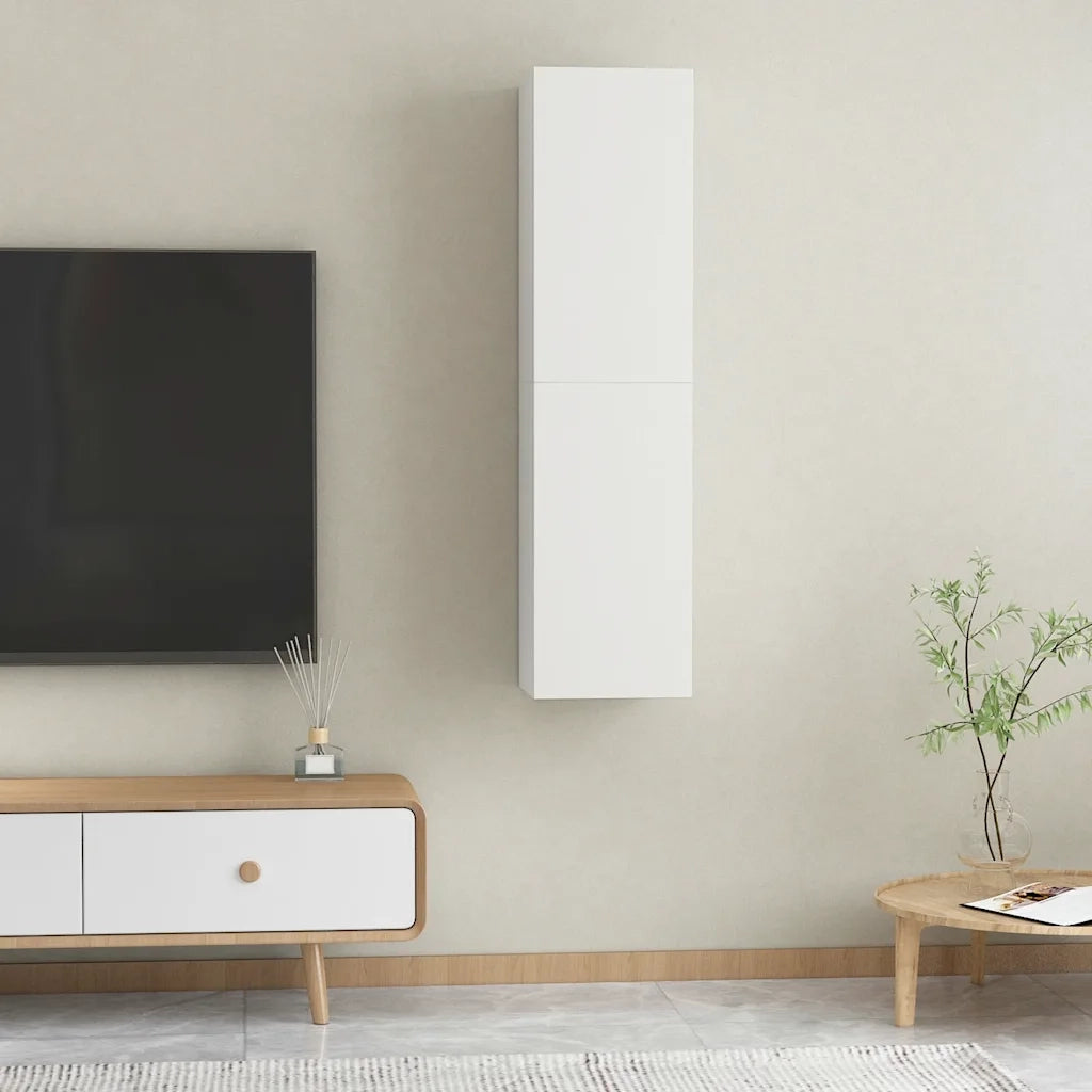 Mobili TV Bianchi 2 pz 30,5x30x60 cm in Legno Multistrato cod mxl 33901