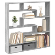 Mensola a Cubo da Parete 7 Scomparti Truciolato Grigio Sonoma 860027