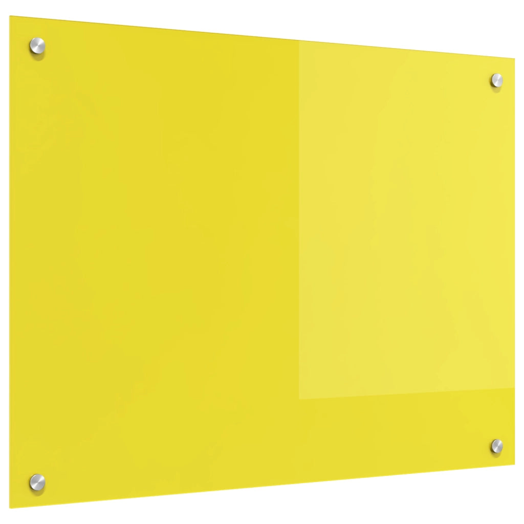 Schienale da Cucina Giallo 80x60x0,6 cm in Vetro Temperato