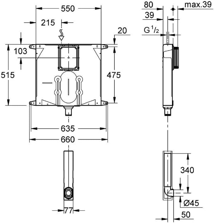 GROHE Cassetta di Sciacquo Ad Incasso per WC 38863000