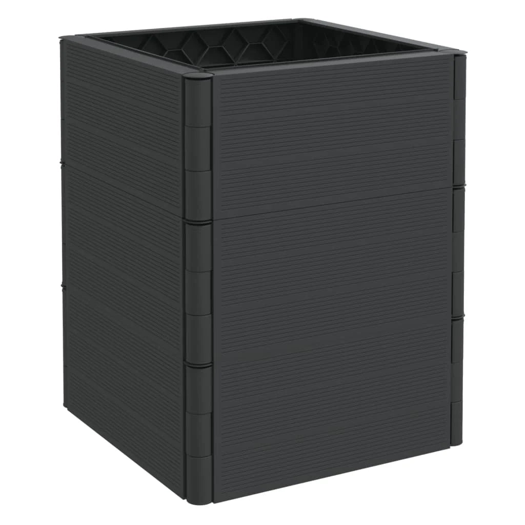 Fioriera aiuola rialzata fioriera aiuola terrazza giardino PP antracite 02_0038715