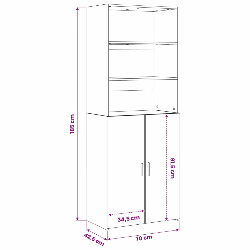 Credenza Legno antico 70 x 42,5 x 185 cm Legno ingegnerizzato 3446610