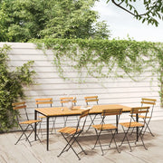 Sedie da Giardino Pieghevoli 8 pz in Acciaio e Massello Acacia 3152107