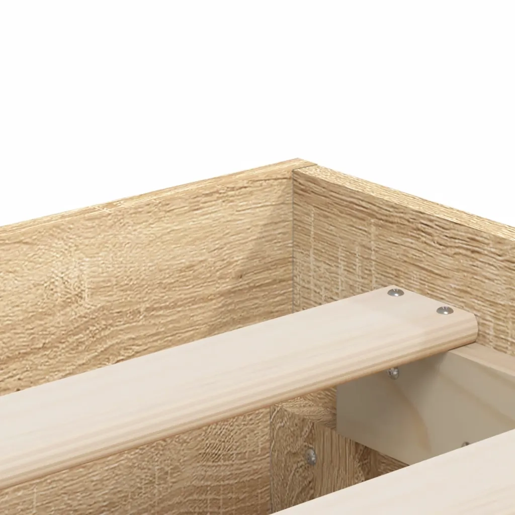 Giroletto Cassetti Rovere Sonoma 180x200 cm Legno Multistrato 3207254