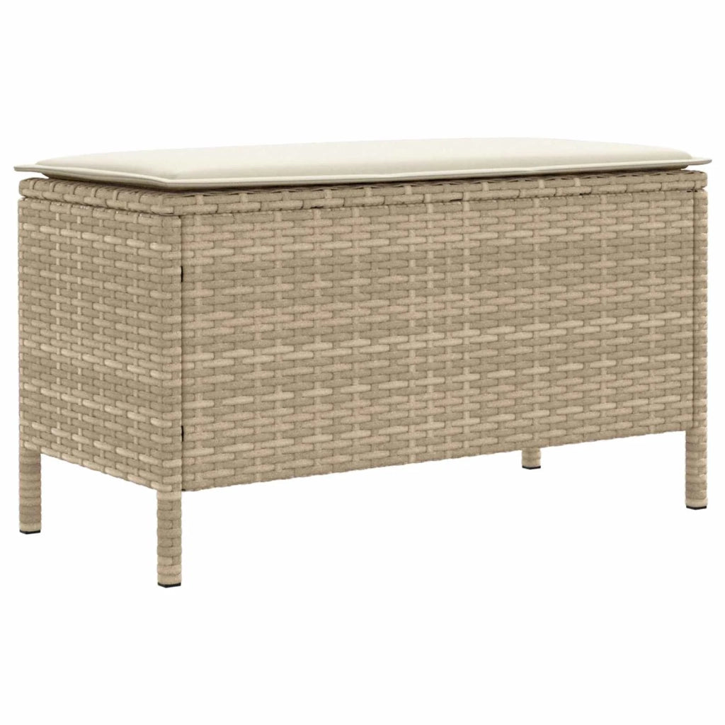 Sedia da giardino-Poggiapiedi da Giardino Beige e Crema 80 x 38 x 42 cm