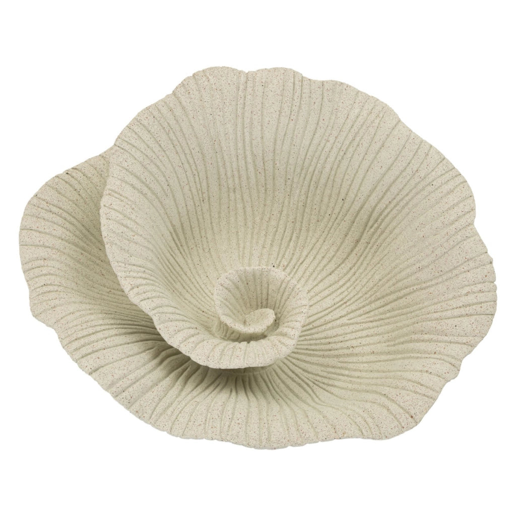 Svuotatasche decorativo Petalo in poliresina sabbia chiaro