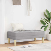 panchina con cuscino Grigio Nuvola 113 x 57 x 39 cm Tessuto 42001944