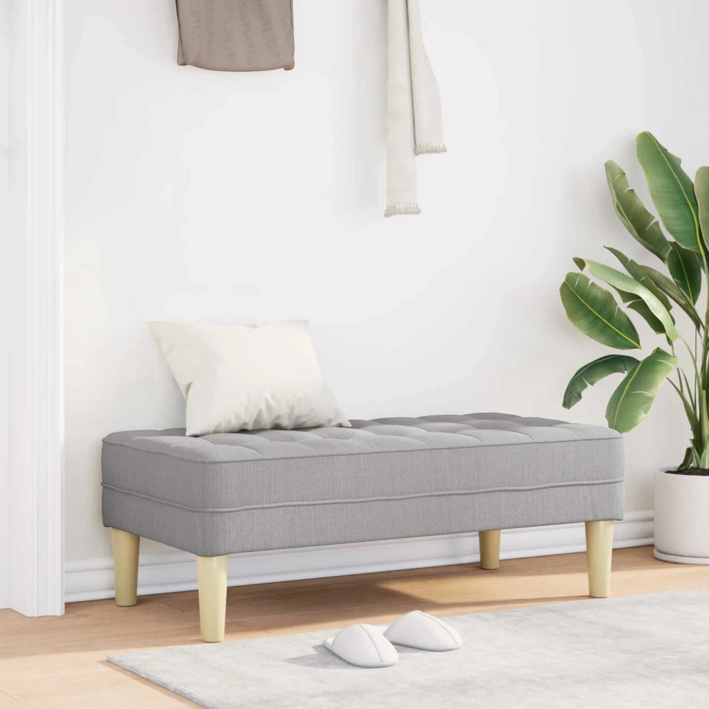panchina con cuscino Grigio Nuvola 113 x 57 x 39 cm Tessuto 42001944