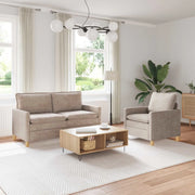 Set di divani 2 pcs Beige Poliestere