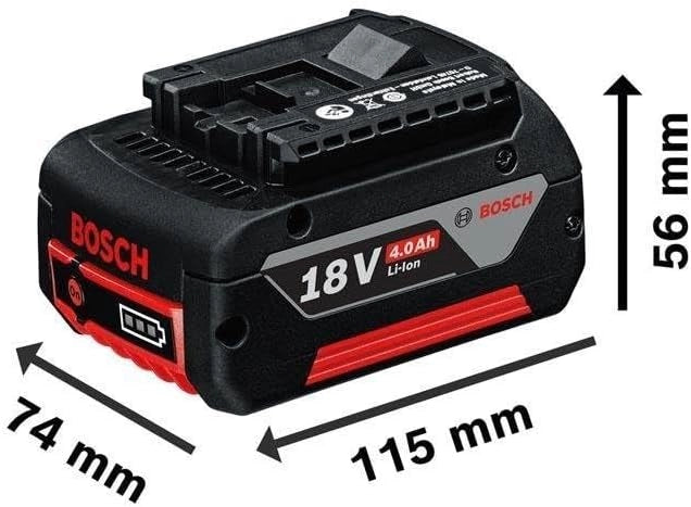 Kit 3 utensili BOSCH 18V Trapano avvitatore GSR18V-55 + Perforatore GHB18V-22 + Smerigliatrice GWS18V-7 + 3 batterie 18V - 4 + Caricatore GAL 18V-40 + Borsa