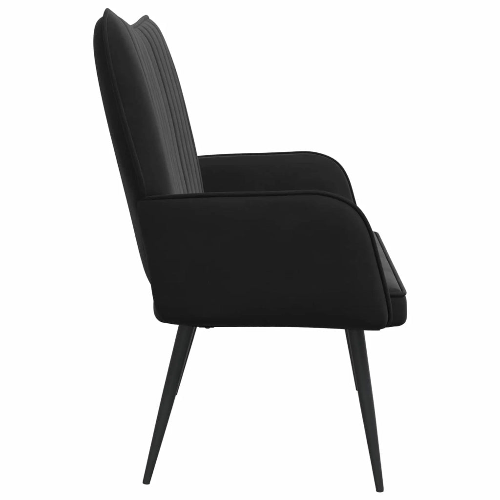 Sofa a Due Posti Nero 115 x 61 x 87 cm Velluto 42028965