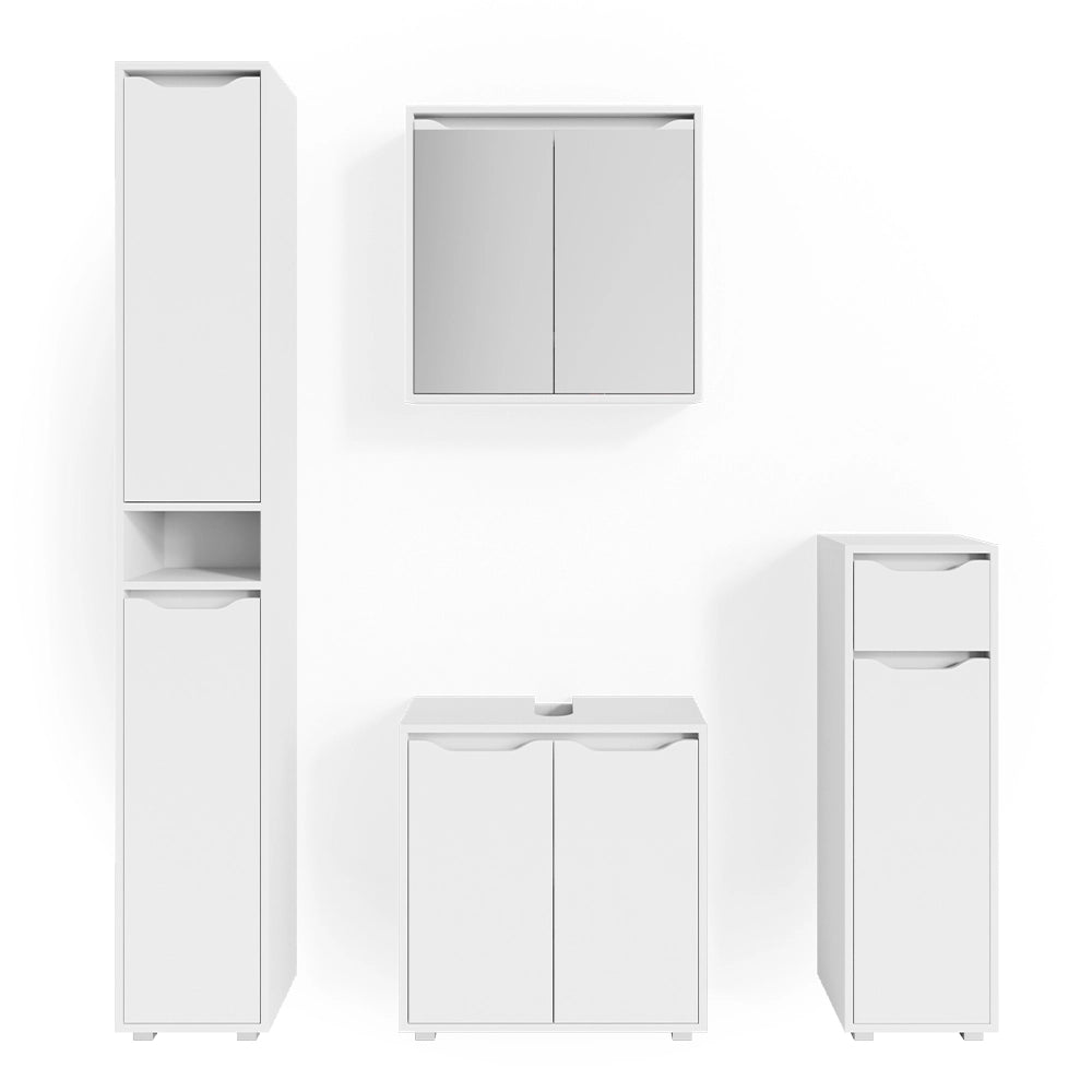 Vicco Set mobili bagno Bianco 4 parti