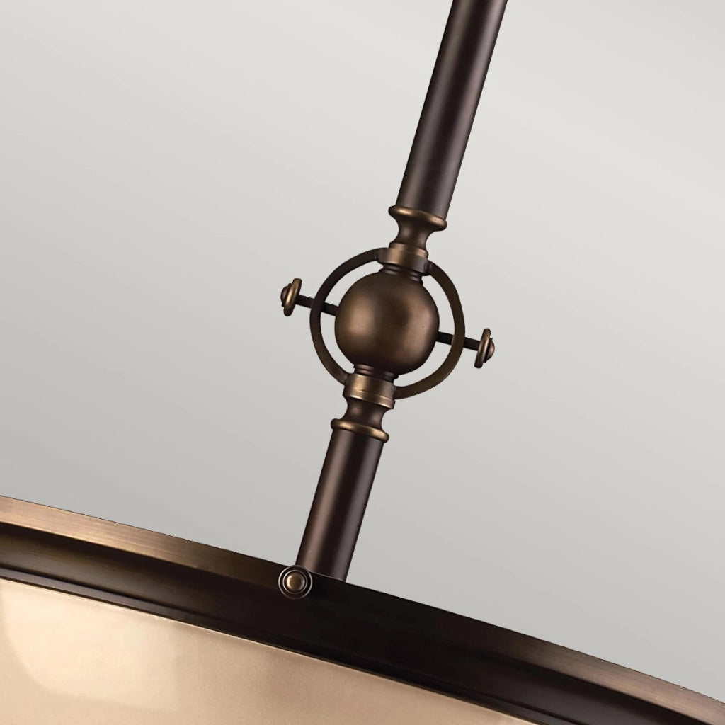 Lampada a sospensione Mayflower bronzo antico 3xE27 Hinkley