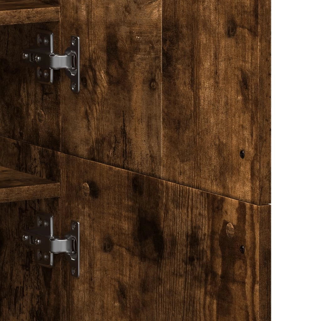 Scarpiera mobile contenitore per scarpe mobile per ingresso/corridoio/soggiorno 80 x 39 x 178 cm legno ingegnerizzato marrone 02_0021597