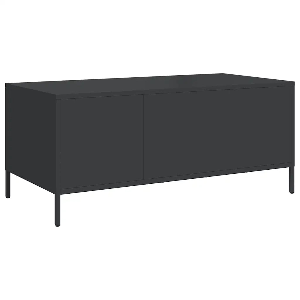 Tavolino Nero 101,5x50x43,5 cm in Acciaio Laminato a Freddo 851274