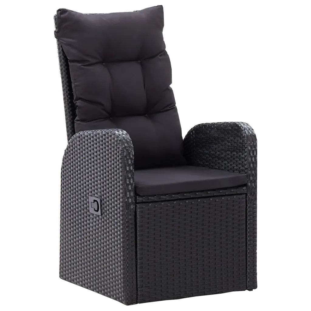 Set Mobili da Pranzo per Giardino 5 pz Nero 3072149