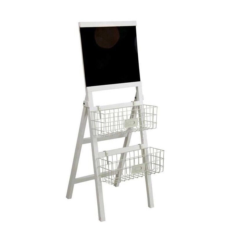 LAVAGNA CAVALLETTO IN LEGNO DI COLORE 40 X 36 X 114 CM BIANCO