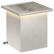 Fioriera da giardino con LED Argento 30 x 30 x 30 cm 8008064