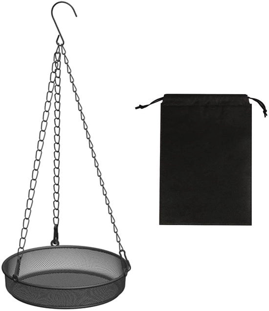 Dispensatore alimentare metallico per uccelli - Dispensatore alimenti per uccelli - Dispensatore mezlworm - Sospeso - 30,5 x 41 x 18 cm - Materiale duraturo - Dispensatore ciotole alimentari per uccelli