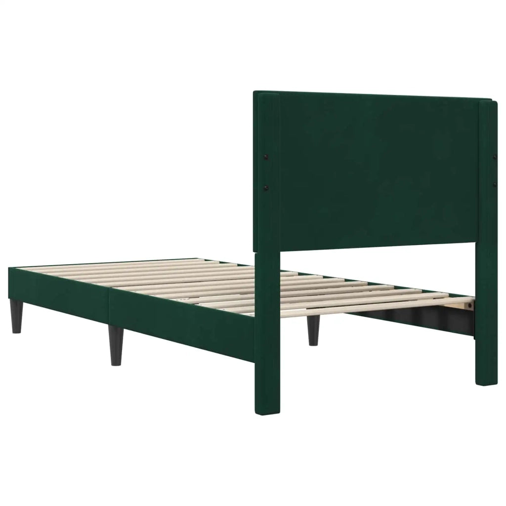 Struttura del letto Verde Scuro 90 x 190 cm Velluto 42027633
