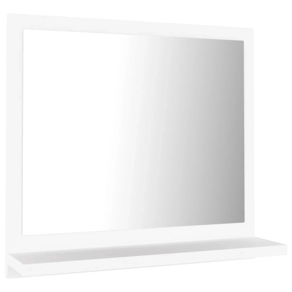 Specchio da bagno 40 x 10,5 x 37 cm in truciolare bianco 02_0006903