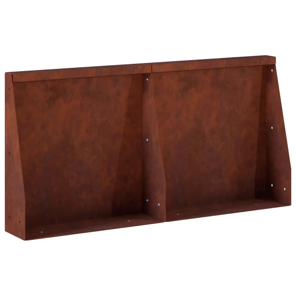 Muro di contenimento 2 pz 40 x 12 x 30 cm Acciaio Corten 8015247