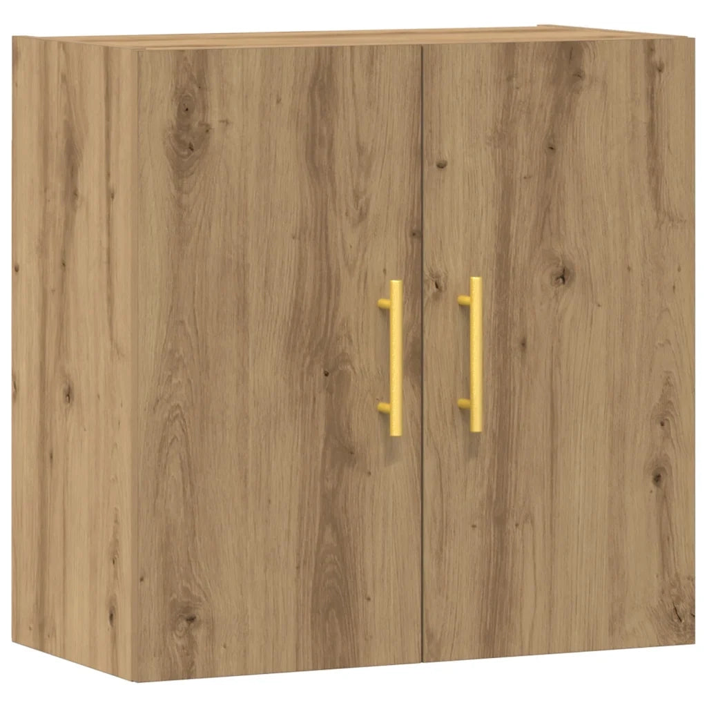 Mobiletto a muro 60 x 31 x 60 cm ampio spazio contenitivo stile artigianale arredamento di tendenza legno di rovere composito 02_0051135