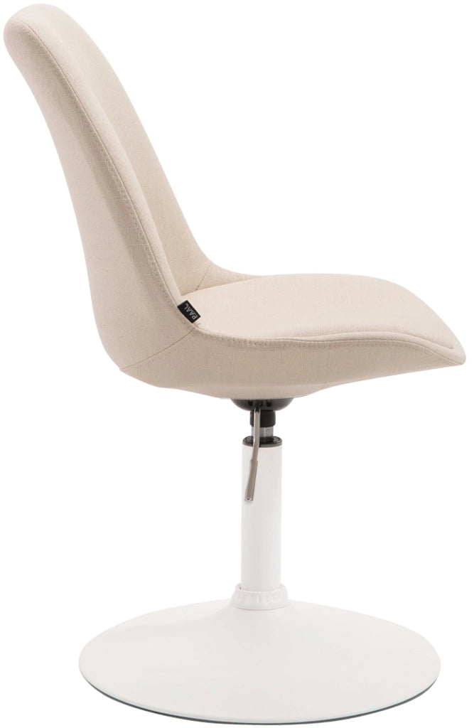 Sedia da pranzo MAVERICK in tessuto crema,bianco