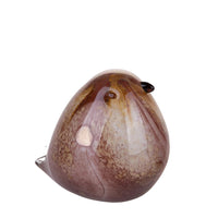 Set 2 Statuetta Decorativa Uccellino 12,5x13,5x11 cm in Vetro Giallo Malva