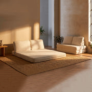 Albayz, Divano Letto 2 Posti Reclinabile, 31x31 cm Bianco