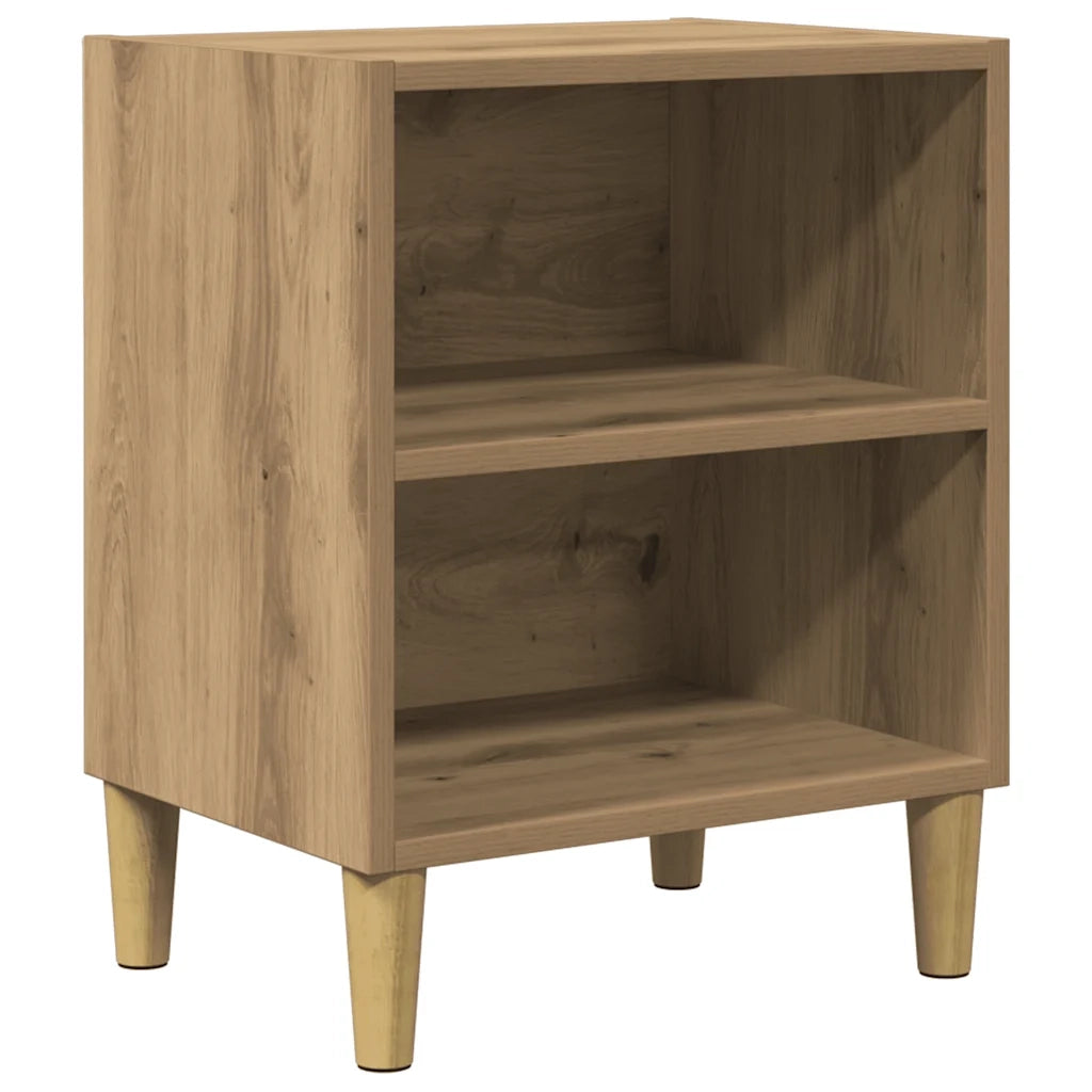Comodino-Tavolino da notte Rovere Artigianale 40x30x50 cm in Legno Multistrato