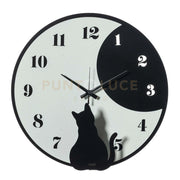 Orologio Moon Whiskers Nero e bianco marmo