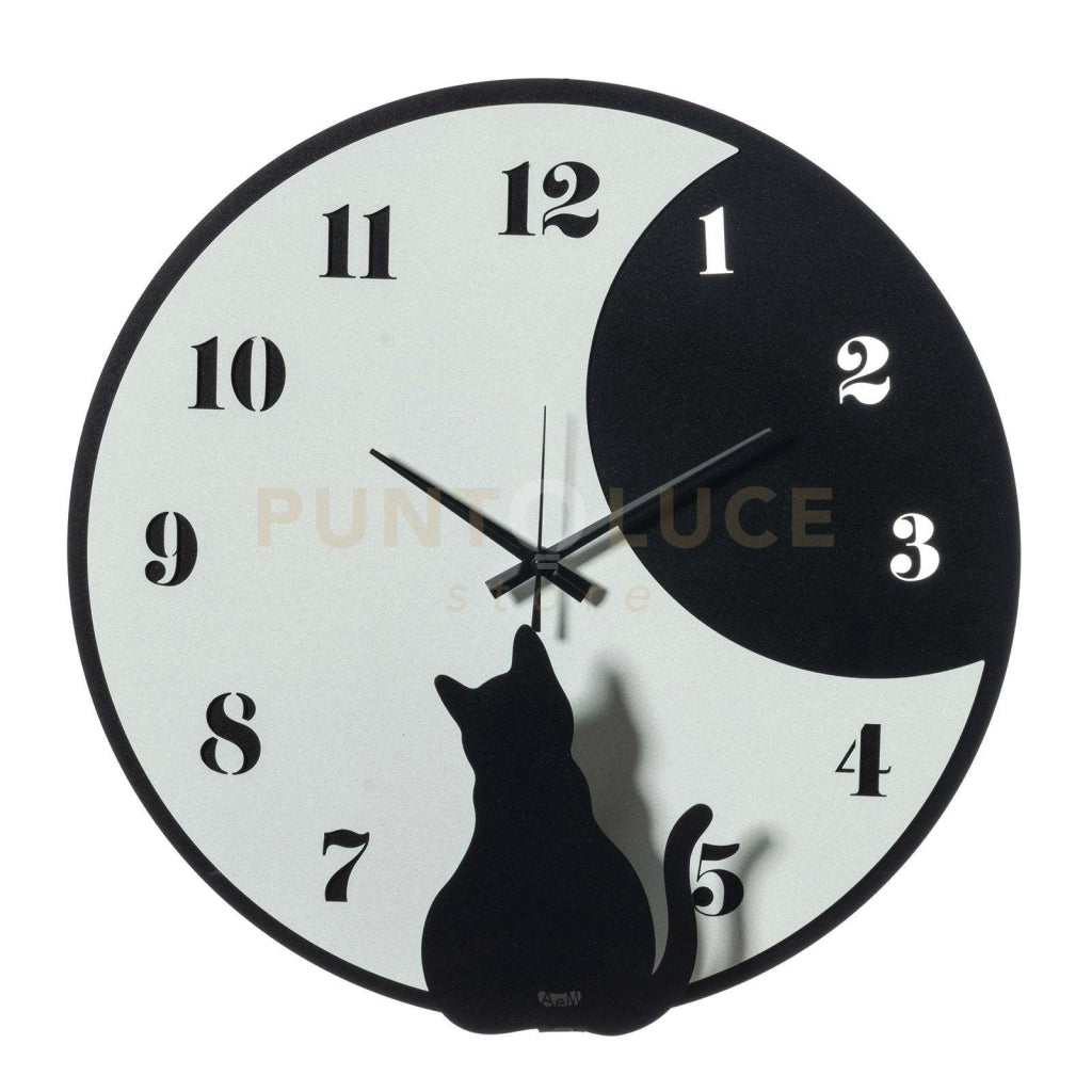 Orologio Moon Whiskers Nero e bianco marmo
