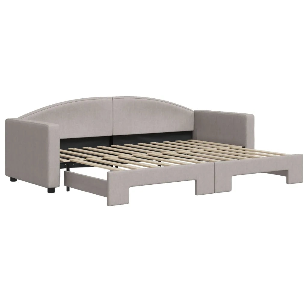Divano Letto con Letto Estraibile Tortora 80x200 cm Tessuto 3197186