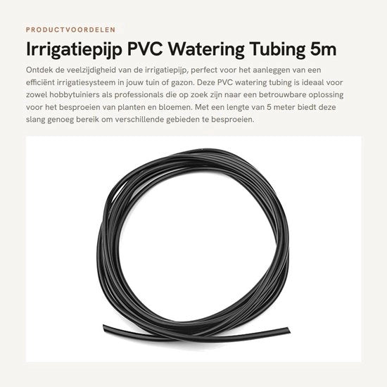 Sistema di irrigazione a sprinkler 5m - tubo PVC - micro diffusore - diametro esterno 7mm - diametro interno 4mm - materiale resistente - tubo di irrigazione