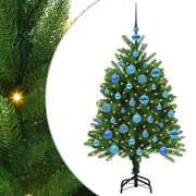 Albero di Natale | Decorazioni natalizie con 150 LED con supporto Verde 120 cm PE