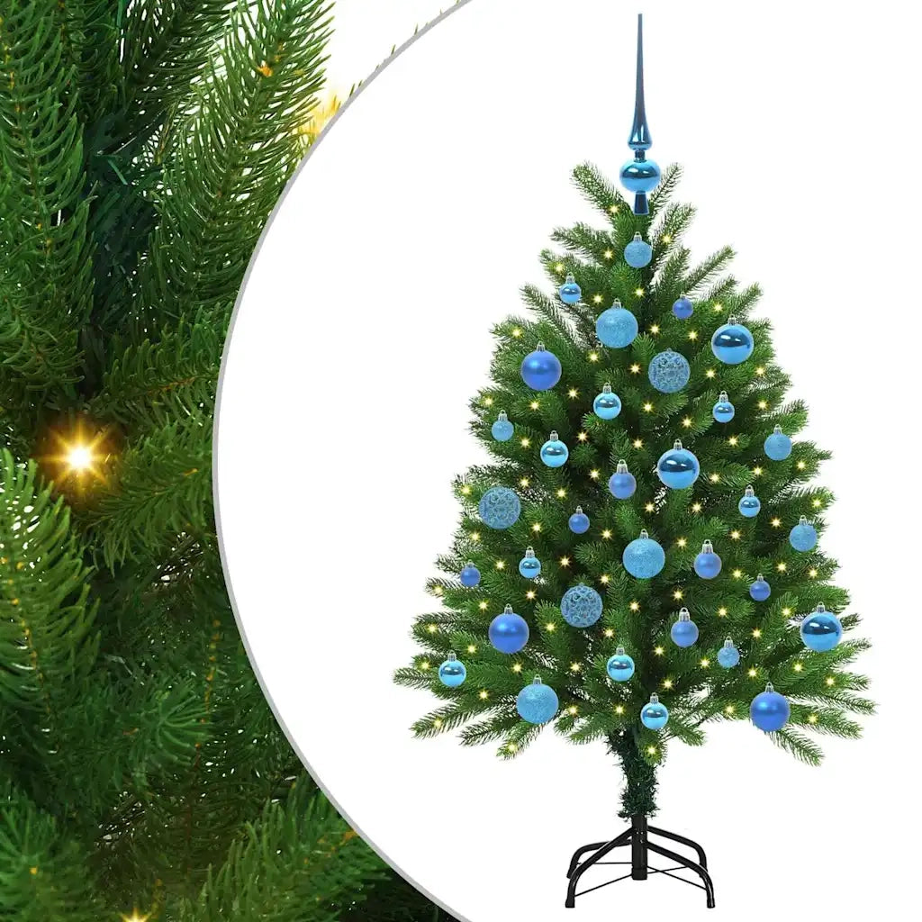 Albero di Natale | Decorazioni natalizie con 150 LED con supporto Verde 120 cm PE