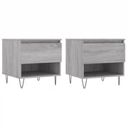 2 pz Tavolini salotto | Tavolino da caff¨¨ | Tavolino da Soggiorno Grigio Sonoma 50x46x50cm Legno Multistrato