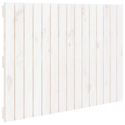 Testiera | Testata da Parete Bianca 95,5x3x60cm in Legno Massello di Pino