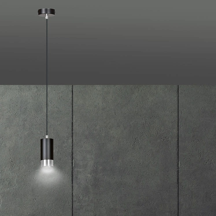 Lampada a sospensione Emibig Fumiko 1xGU10 nero/cromo