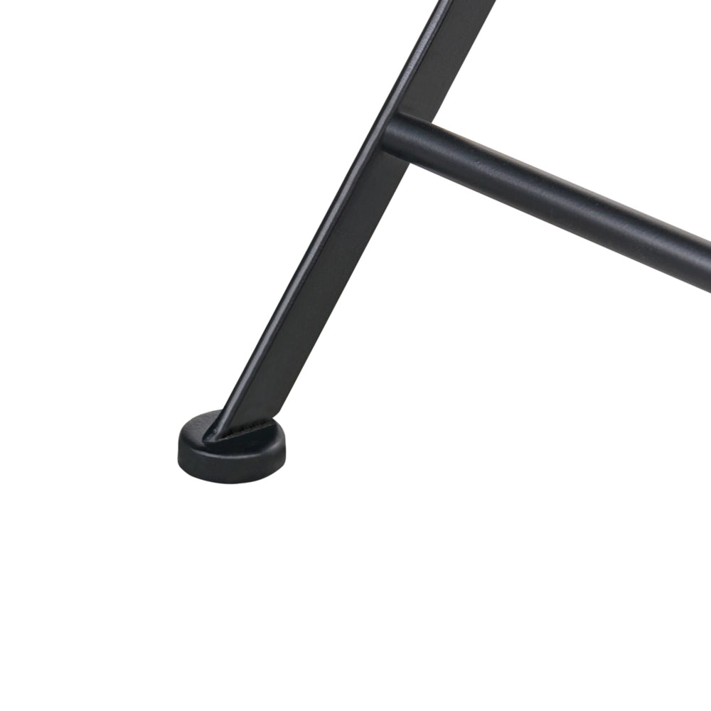 Set di 2 sedie da giardino in metallo nero con struttura in ferro e motivo effetto terrazzo stile vintage da esterno