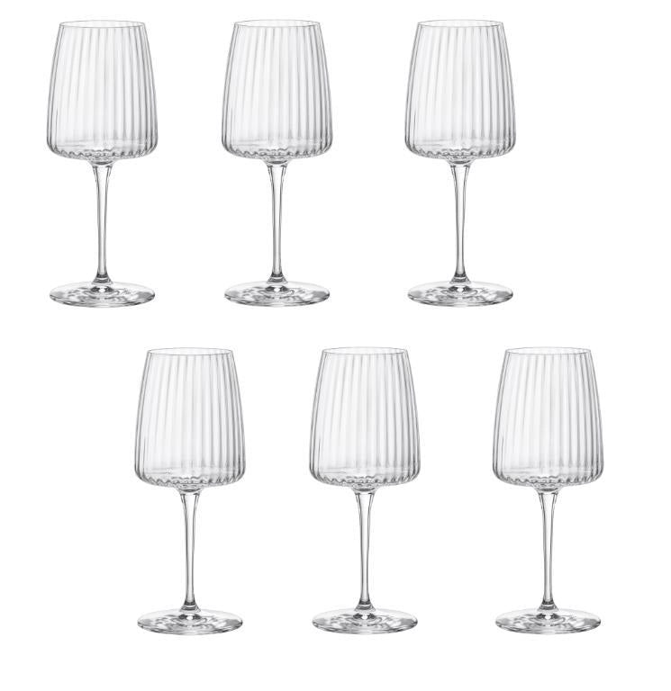 Set 6 Calici in Vetro Exclusiva Chardonnay White Wine 37,4 cl Bormioli Rocco