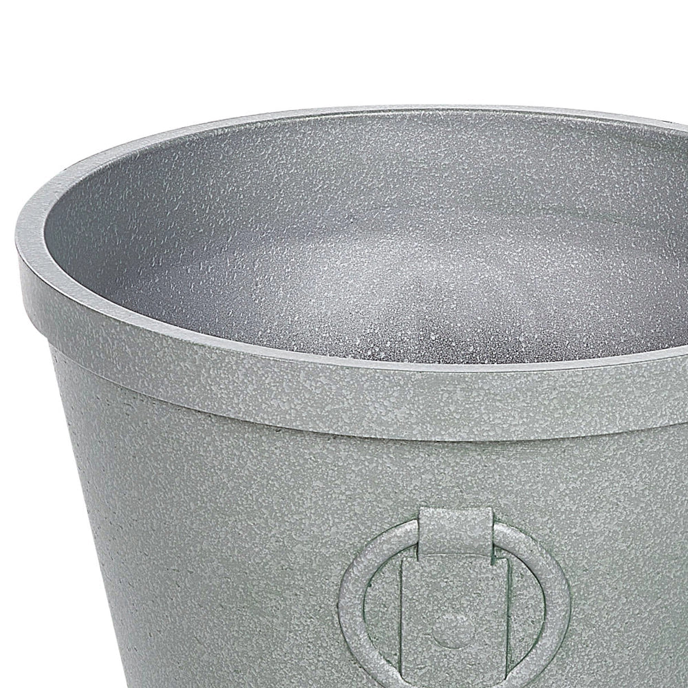 Vaso per piante in fibra di argilla grigio  37 x ⌀ 36 cm per esterni interni per tutte le stagioni