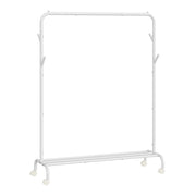 Appendiabiti con ruote 1 barra appendiabiti in acciaio portata 50 kg larghezza 103,5 cm contenitore multiuso nero 12_0006966