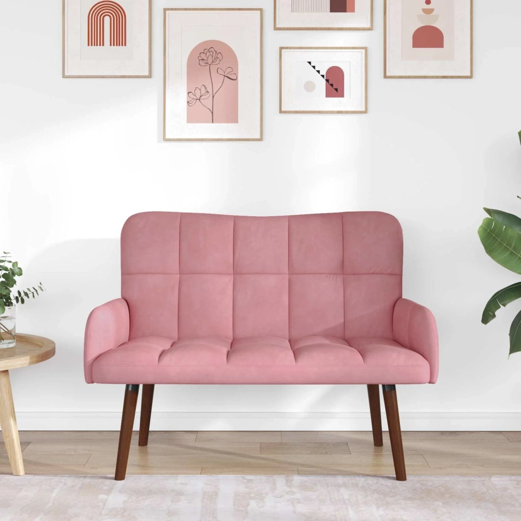 Sofa a Due Posti Rosa 115 x 61 x 87 cm Velluto