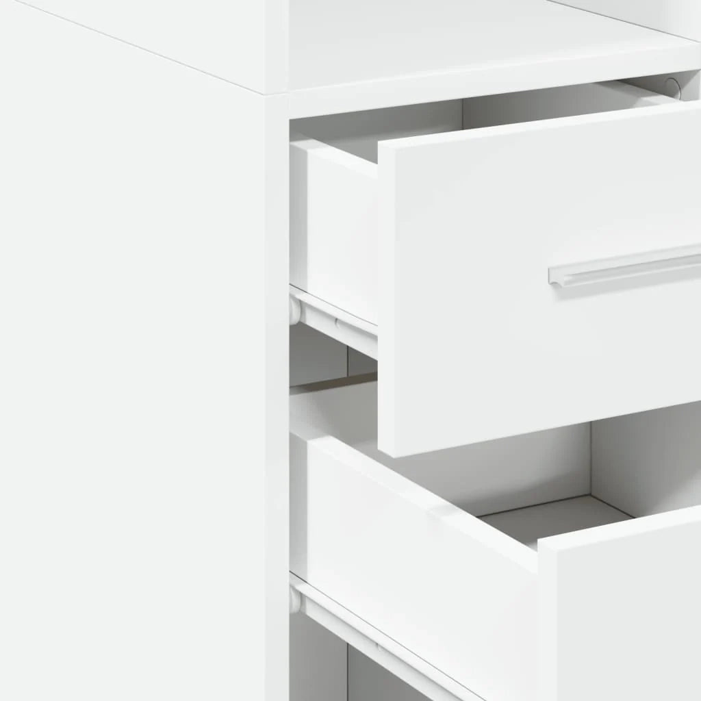 Credenza cassettiera mobile contenitore organizer cucina soggiorno salotto alto 50 x 425 x 185 cm legno ingegnerizzato bianco 02_0032461