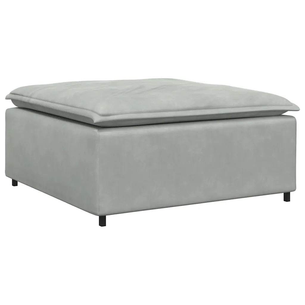 Divano da Giardino-Modulo Poggiapiedi Divano Modulare Grigio Chiaro 100x100x48 cm 778993