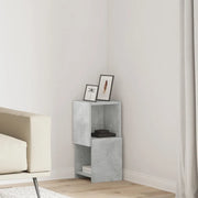 Mobile angolare Grigio cemento 25,5x25x55cm Legno multistrato
