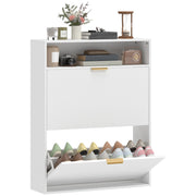 Scarpiera salvaspazio slim ¨C Xylo ¨C 2 ante ribaltabili bianco