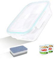 Contenitori in vetro con coperchi (6 pezzi), 1520 ml scatole di conservazione alimentare in vetro, possono essere utilizzati come contenitori alimentari, contenitori in vetro magnetron resistenti con coperchi, ermetici, chiusi, BPA liberi.